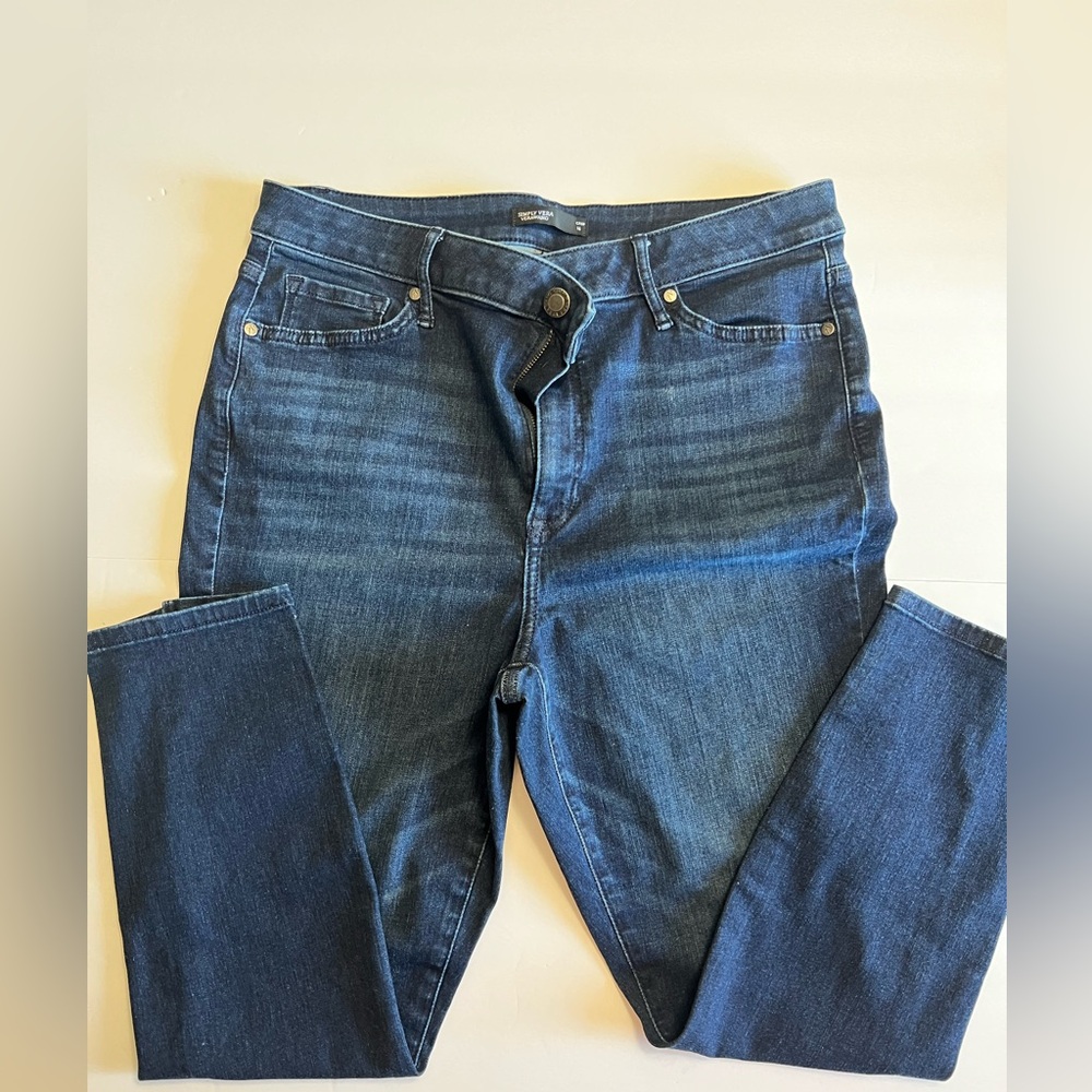 Simply Vera Vera Wang Dark and Light Blue Jeans